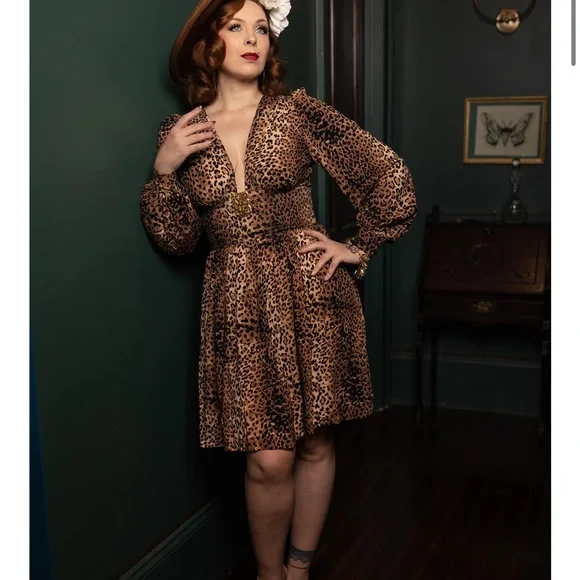Trashy Diva | Dresses | Trashy Diva Deep Cut Bianca Mini Dress Leopard  Print | Poshmark